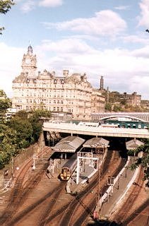 Balmoral Hotel and Waverley Station, Edinburgh