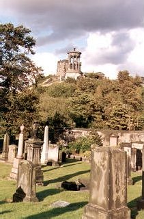 Calton Hill from the Old Calton Burial Ground, Edinburgh