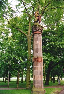 One of the Mason's Pillars at the west end of the Meadows