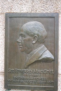 Memorial to Sir Edward MacColl at Pitlochry Power Station