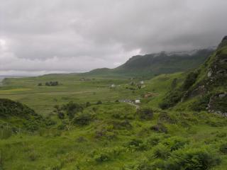 Cleadale, Eigg, with An Cruachan to the right