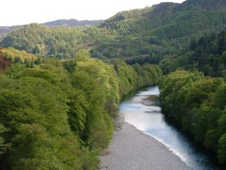 Looking South along the River Garry from the Garry Bridge