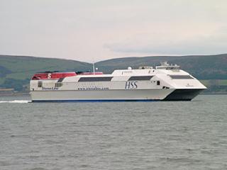 Catamaran Ferry in Loch Ryan, Stranraer