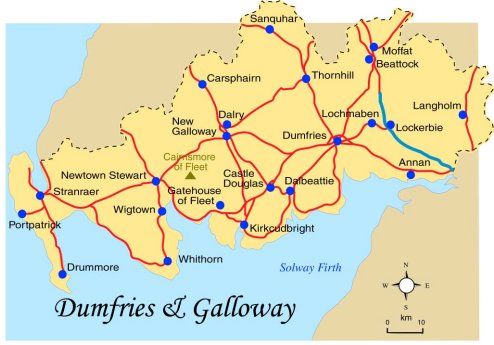 Dumfries and Galloway Map