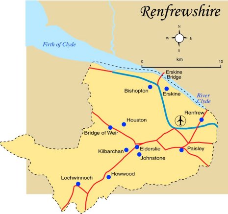 Renfrewshire Map